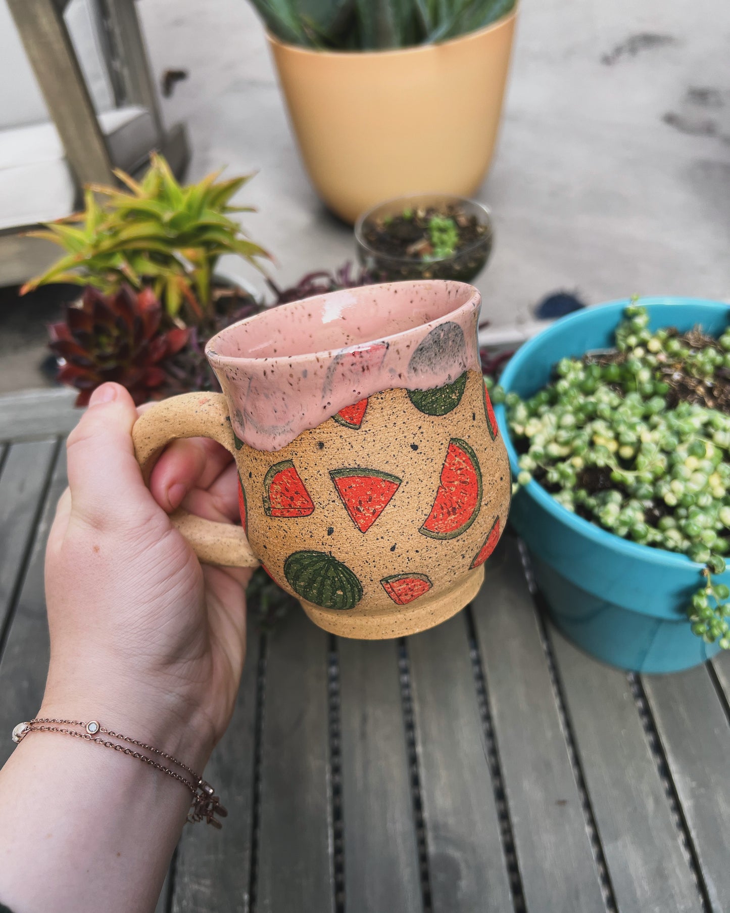 Watermelon Drip Mugs