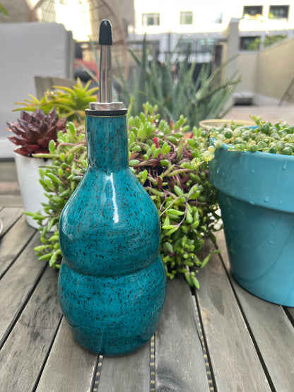 Turquoise Bubble Oil Bottle